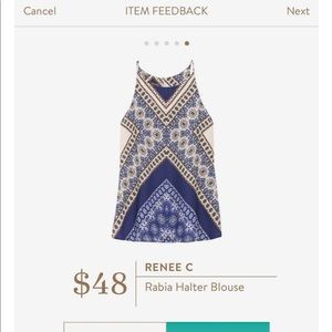 Renee C Rabia Halter Blouse size large